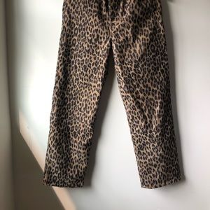 Levi Leopard Ribcage Straight Jean